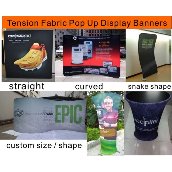 Stretch Trade Show Tension Fabric Displays with Dye Sublimation Printing
