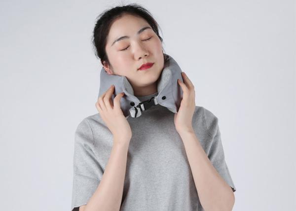 50D Density Travel Neck Pillow Adjustable Slow Recovery Shredded PU Memory Foam