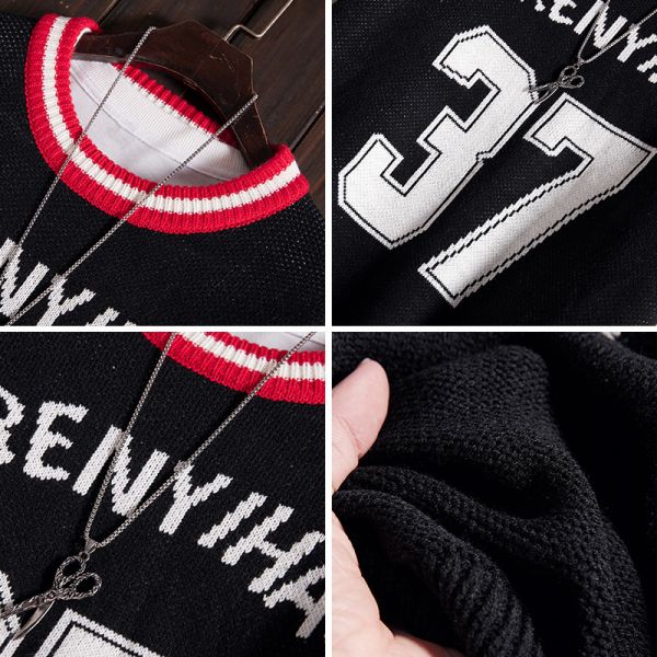 small quantity clothing manufacturer OEM Skateboard Baseball Fake Two Piece Sweater