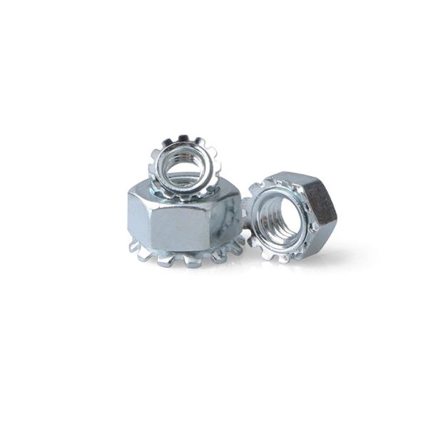 Zinc Plated Steel& Stainless Steel Locknut with External-Tooth Lock Washer K Locknuts