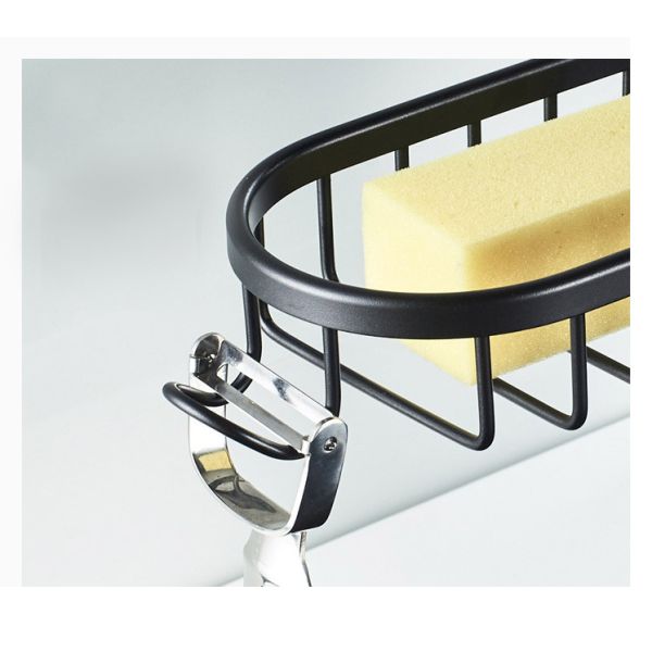 Single Layer Aluminum Shower Storage Basket Soap Basket for Kitchen Bathroom