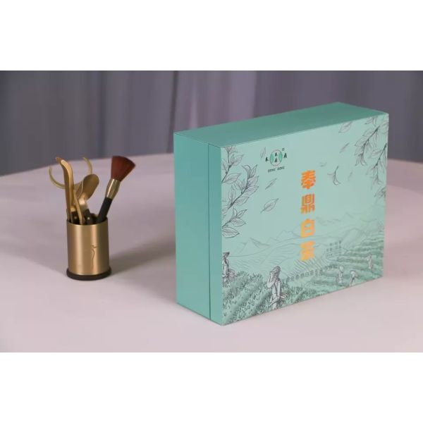 Stamping / Embossing Tea Storage Box , Custom Paperboard Boxes With Metal Tin