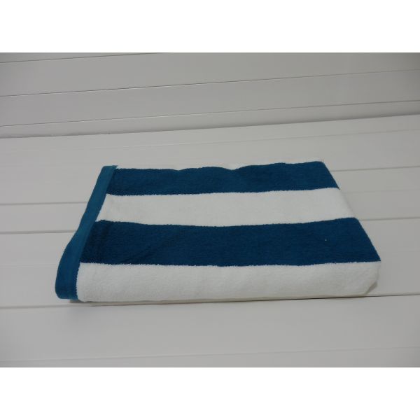 Factory Supply 100% cotton Yarn Dyed Jacquard Heavy Blue Stripe Pool Towel