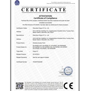 Shenzhen Kings IoT Co.,  Ltd Certifications