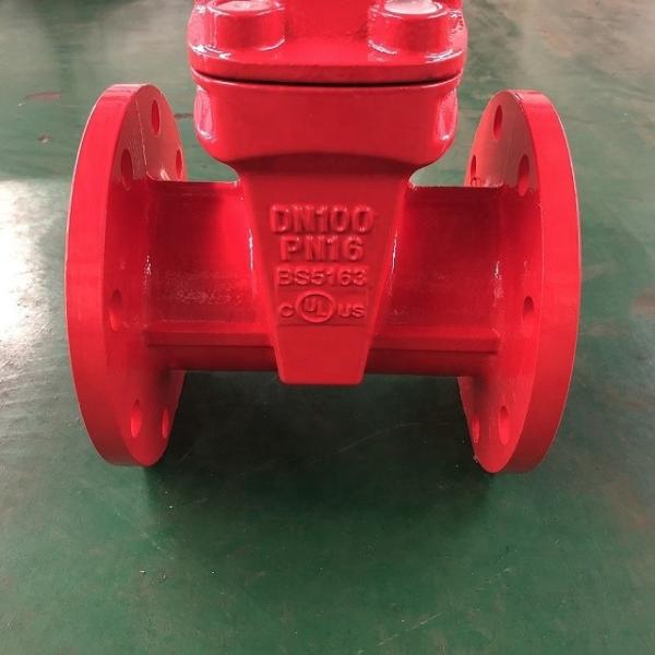 DN150 Flanged Fire Gate Valve 6 Inch Rising Stem Resilient Seated