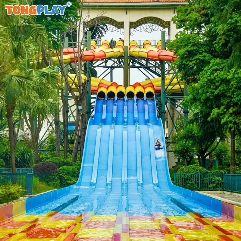 Water Park Kids Play Area Swimming Pool Equipment Custom Fiberglass Slide