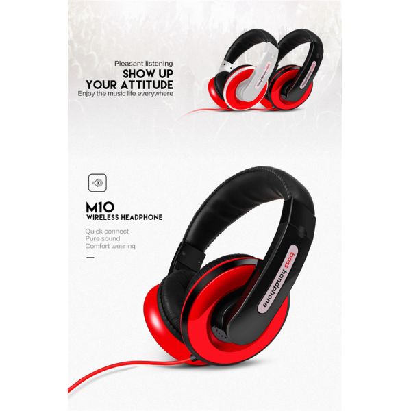 ABS Heavy Bass Wired Earphones 1.2m Over Ear Headphones With Mic Wired