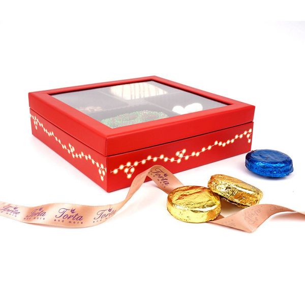 1mm PVC Window Paper Chocolate Gift Box Packaging 800gsm 900gsm 1000gsm