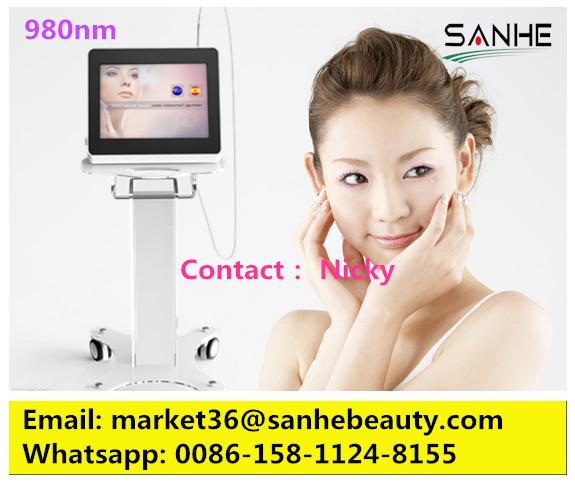 sanhe 8.4 Inch Touch Screen Vascular Removal /980nm diode laser Spider Vein Removal