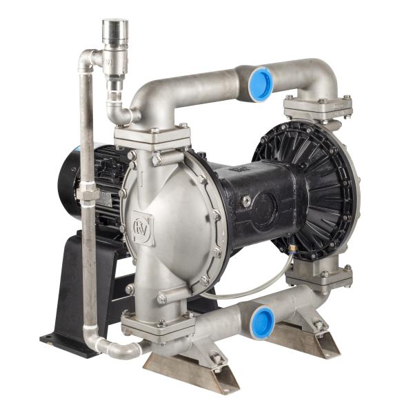 Stainless Steel Pneumatic Air-Operated Double Diaphragm Pump with 1-1/2 In Discharge for Industrial Applications