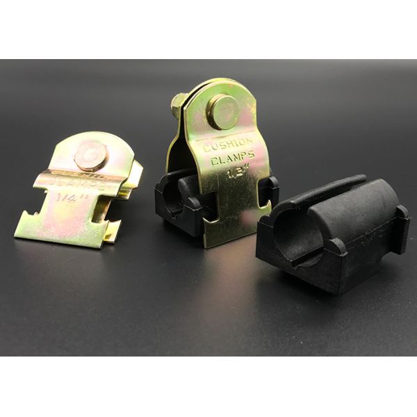 Galvanized Steel 3/8 Strut Mounted Cushion Pipe Clamps