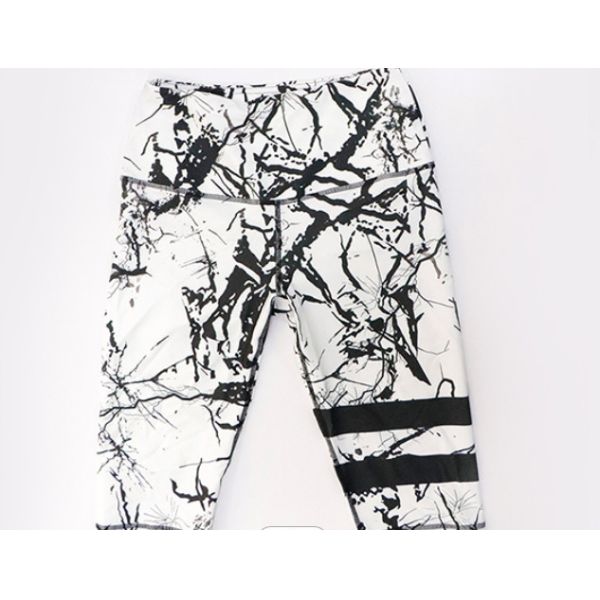 Разминка спорт печати нейлона разминки замыкает накоротко гетры йоги фитнеса женщины батта Scrunch