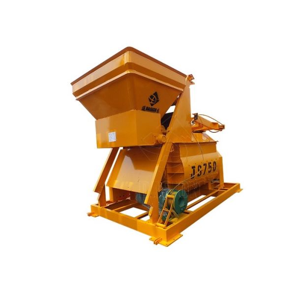 Stationary Mini Concrete Mixer Machine , Auto Skip Loader 750L Hydraulic Concrete Mixer