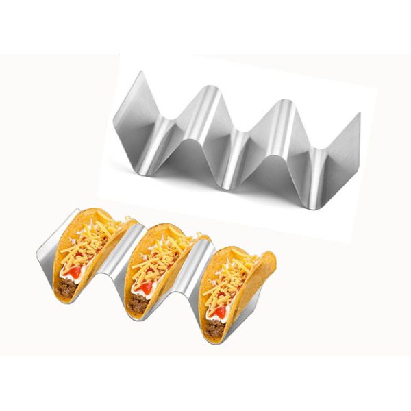 Wholesale Premium Stainless Steel 3 Pack Taco Holder For Baking Dishwasher customize Taco Stand