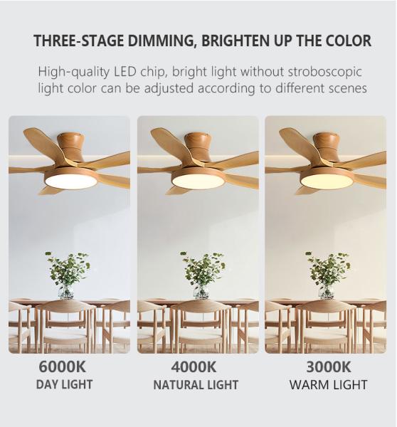 Nordic Simple ABS Ceiling Fan With Remote Control 61 Inch Super Wind Ceiling Fans