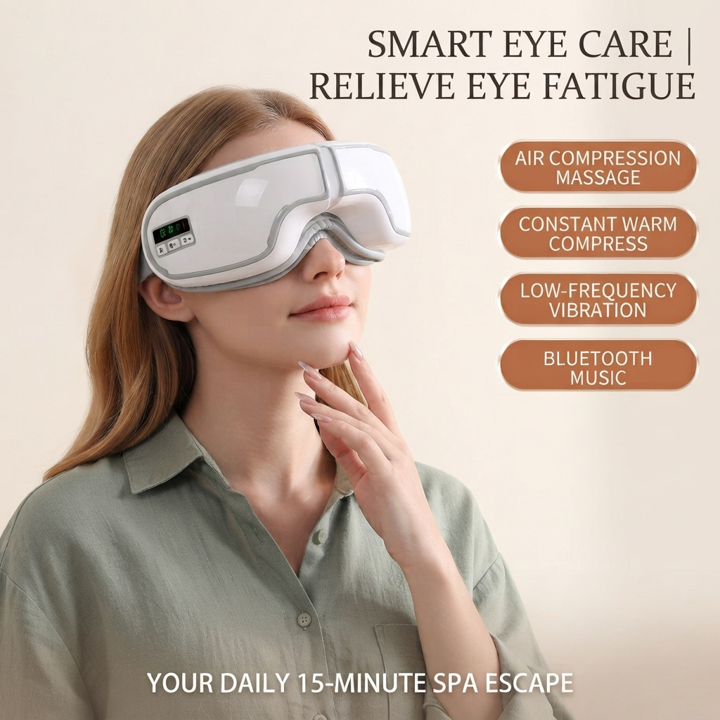 ZN-HM12 Smart Air Compression Eye Massager with Heat, Vibration and Bluetooth