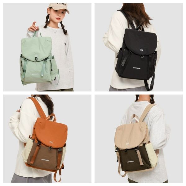 Colefa Reducing Burden Dopa-mine Color Blocking Travel Large Capacity Lightweight Commuting Leisure New Drawstring Backpack