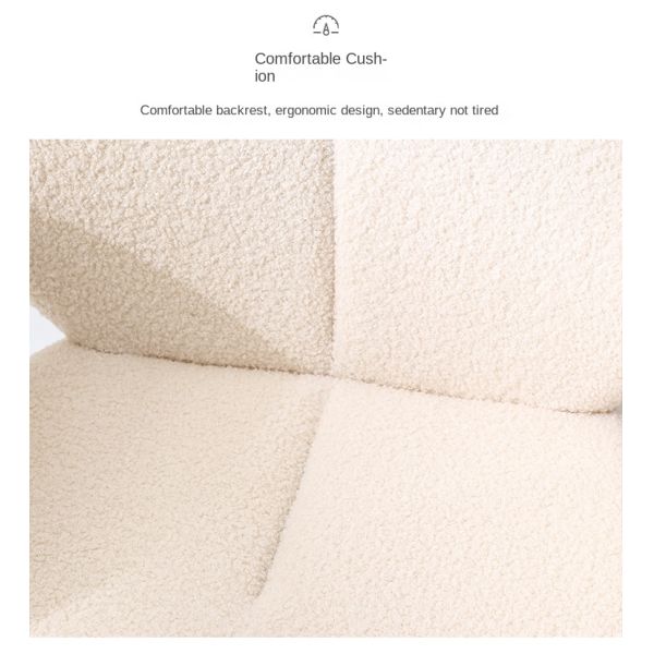 Leisure Fabric Upholstered Makeup Chair Bedroom Dressing Chair Backrests Accent Chair for Small Apartment Living Room Nail Art