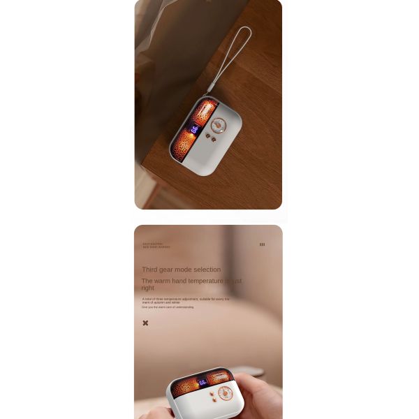 OEM USB Rechargeable Hand Warmer 2 In 1 Self Heating For Household Use