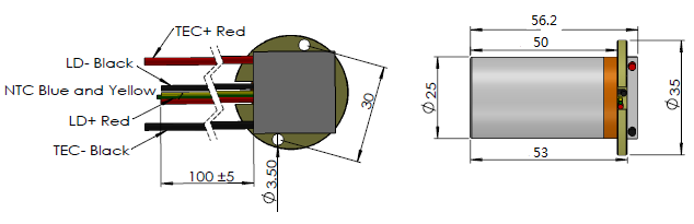 Industrial 1.4W Green Laser Module with 545nm High Power Output and 40mrad Divergence