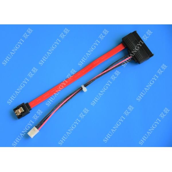 SATA (7+15) 22Pin Male To 7Pin Male Plus 4PIN Molex Data and Power Combo Extension Cable
