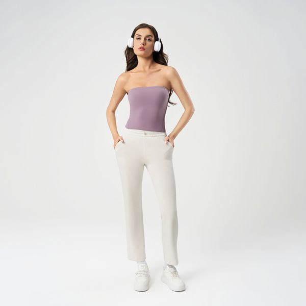 Seamless Strapless Bandeau Top Silky Spandex Slim Fit for Layering / Casual Wear