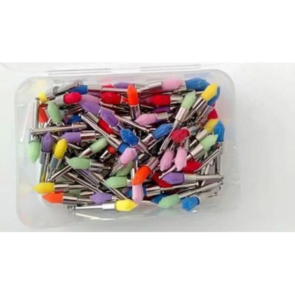 Pointed Dental Prophy Brush Dental Use Soft Colorful Nylon Tapered Head Shape