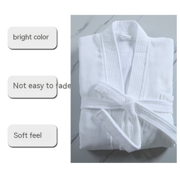 300-400г Унисексный хлопчатобумажный халат Полотенце Пижама Спа-халат Халат Профессиональный