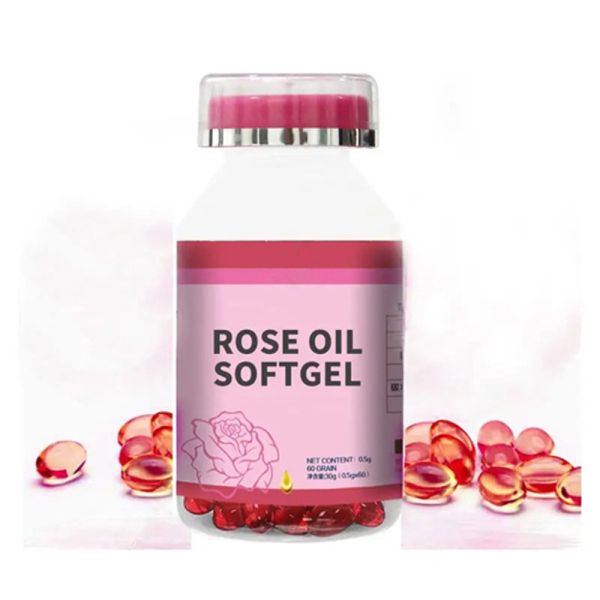 Factory Natural Health Food Rose oil soft capsule Extract Skin Whitening with Vitamin C capsule