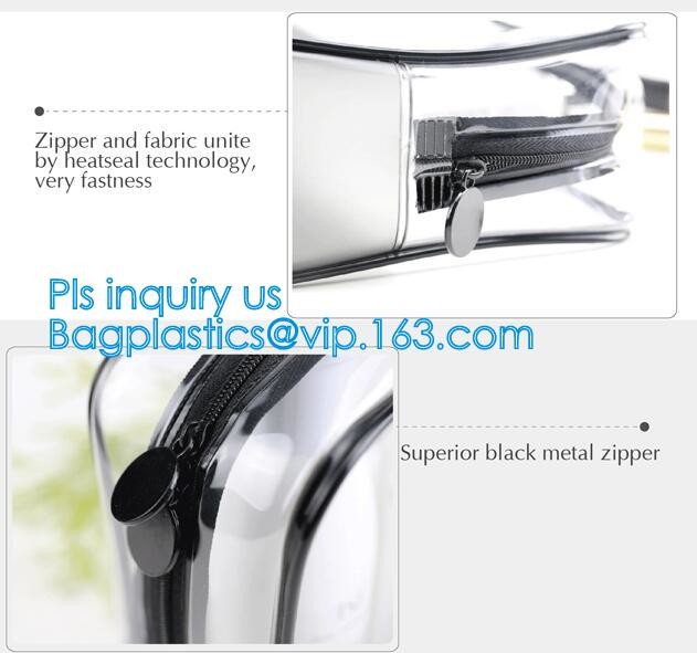 Макияжа PVC сумки мешка молнии держателя сумки мытья перемещения сумка большого ясная косметическая, макияж pvc прозрачной пластмассы молнии