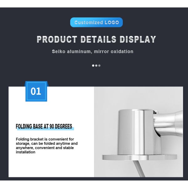 Lámpara de torre LED de entrada DC 24V para máquina plegable con luz de pila y zumbador incorporado, eficiencia de 80 lm/W