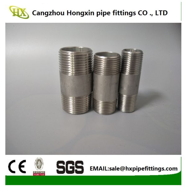Steel pipe nipple,galvanized pipe nipple ，BSP NPT steel nipple HIGH QUATITY