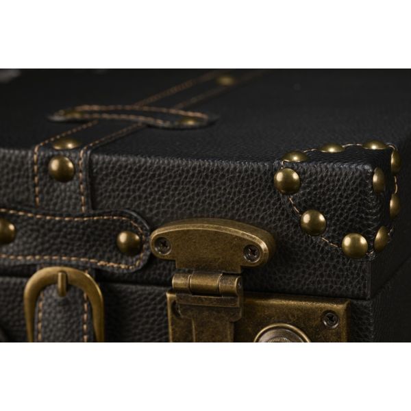 BLUE RUN Three Bottles 02915(1) Valise en cuir Whisky Emballage Trois bouteilles de vin Bagage de voyage