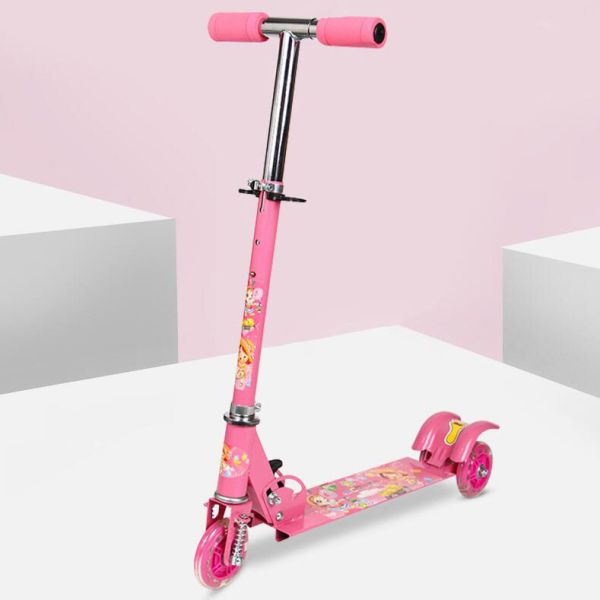 Foldable Kick Scooter for Kids Ages 3-12 Adjustable Height Max Load 200 LBS Portable