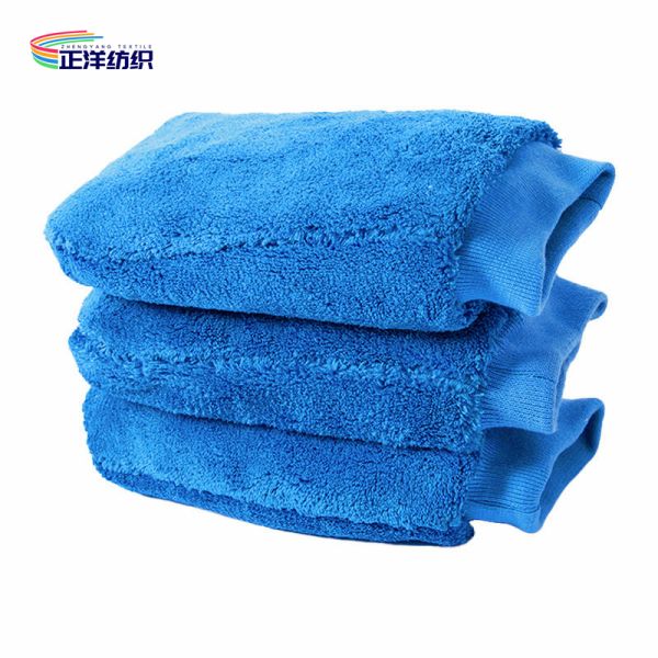 28x18cm 86g Blue Fleece Super Water Absorbent Car Cleaning Microfiber Gloves