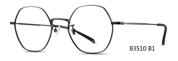 PARIM Hexagonal Polygon Fashionable Alloy Metal Optical Glasses Frame Eyegalsses #83510 B1/K1/N1