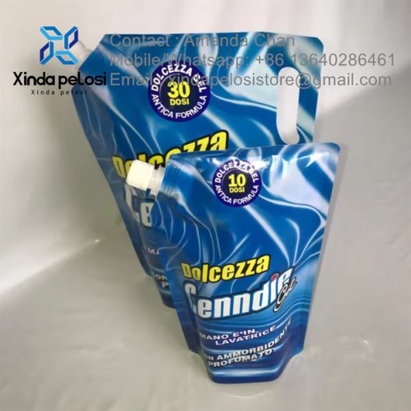 Пластиковые подъемные мешки Печать жидкость подъемный ров Пластиковая упаковка стиральная сумка