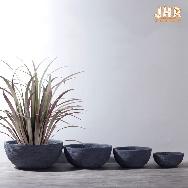 Круглые плантаторы плантатор бака смолы установил облегченные баки садовничают глиняные горшки цветочных горшков MGO цветочных горшков