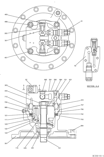 Экскаватор M5X180 Swing Motor SK350-8 Swing Motor LC15V00022F1 Для Кеболко