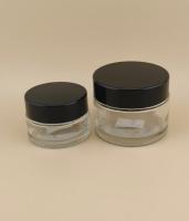 Screw Lid Clear Glass Cream Jar For Customized Lotion