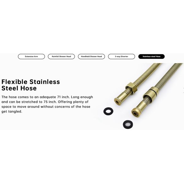 8 Inch Handheld Polished Brass Showerheads Brass Shower Handset