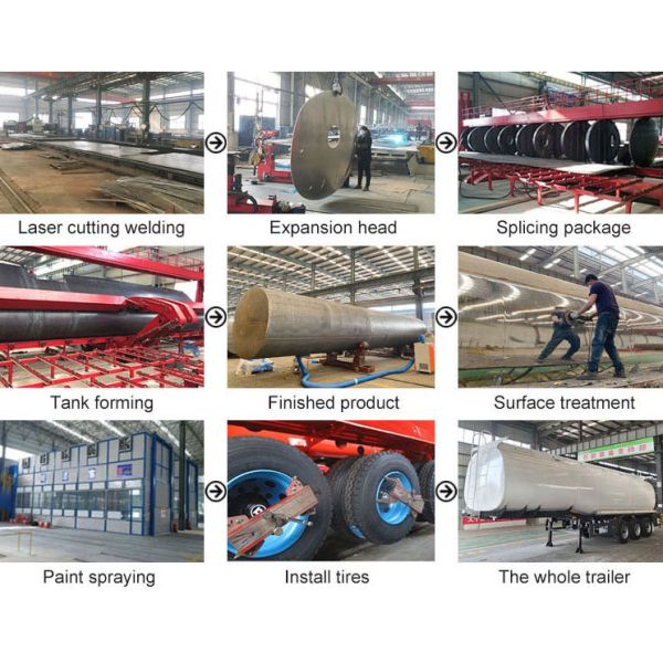 60000 Liter 3x13 Ton Tri Axle Tanker Trailer Oil Tank Trailer