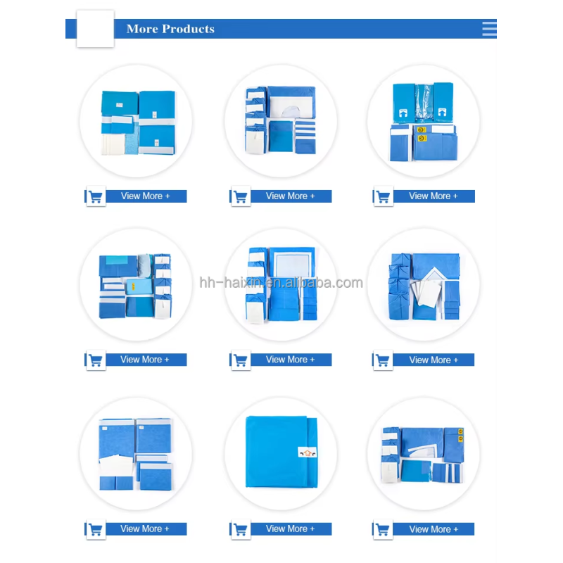General Surgical Kit Basic Universal Foot Drape with Double-sided Tape Disposable Non-woven Surgical Pack