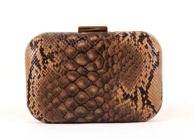 Pu Leather Black And Gold Beautiful Clutch Bags Rectangle Closure For Dinner Party