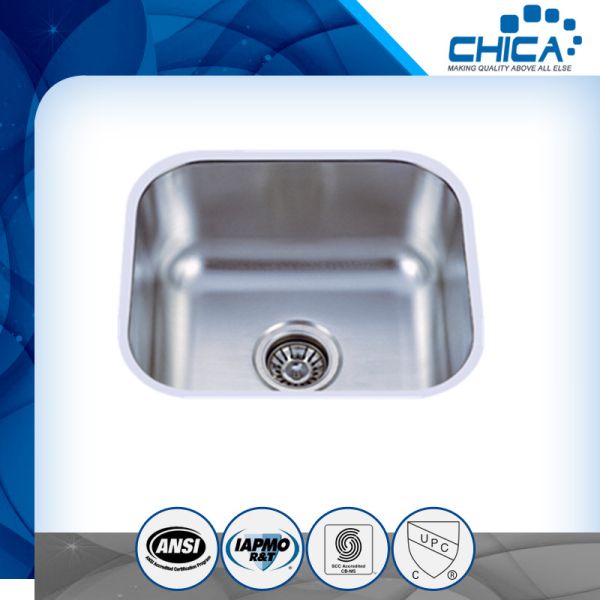 Customized Single Bowl Undermount stainless steel kitchen Sink with satin finish