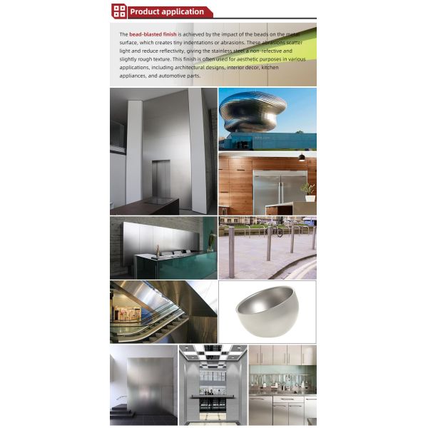 SUS 304 316 Металлический листок 4x8 Бусы Взрывная отделка Шампанское золото Нержавеющая сталь