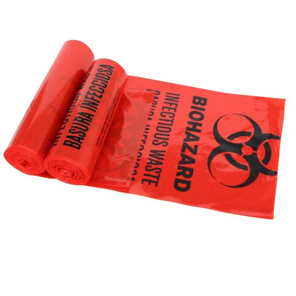 Sacos clínicos vermelhos do desperdício de LLDPE,” sacos de eliminação de resíduos 30*36 médicos