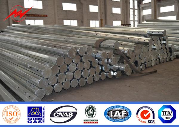 Metal elétrico pólos de serviço público da baixa tensão de Q345 HDG 32M 20KN/Pólo de aço laminado a alta temperatura