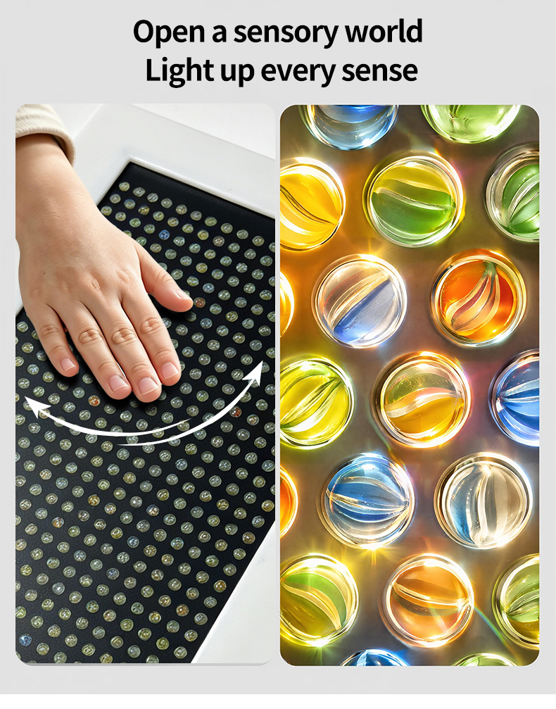 Interactive Sensory Wall LED Light Panel with RGB Color Changing and Customizable Dimensions for Kids Aged 2 to 14