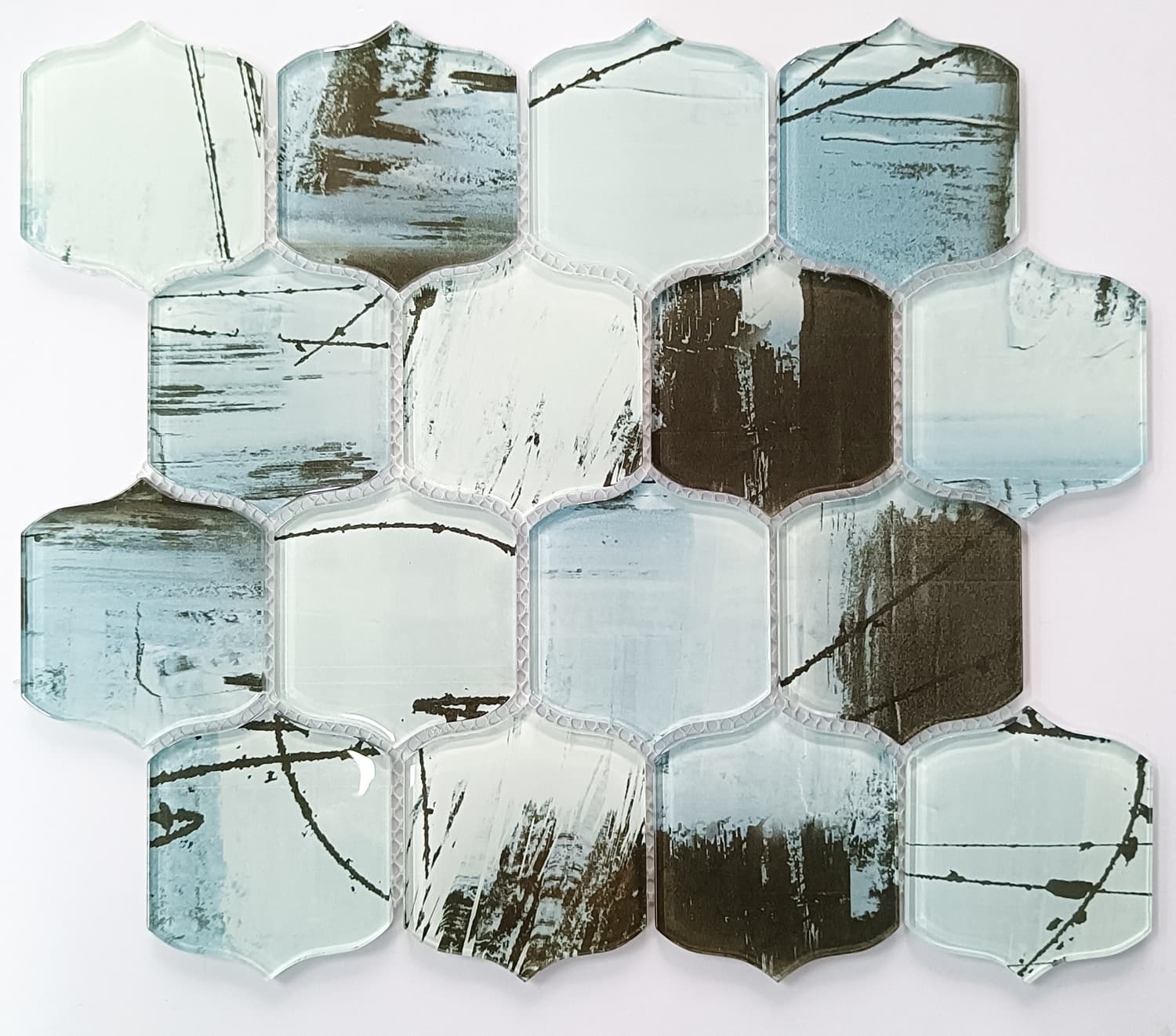Different Shade Glass Mosaic For Kitchen And Bathroom Wall Decoration